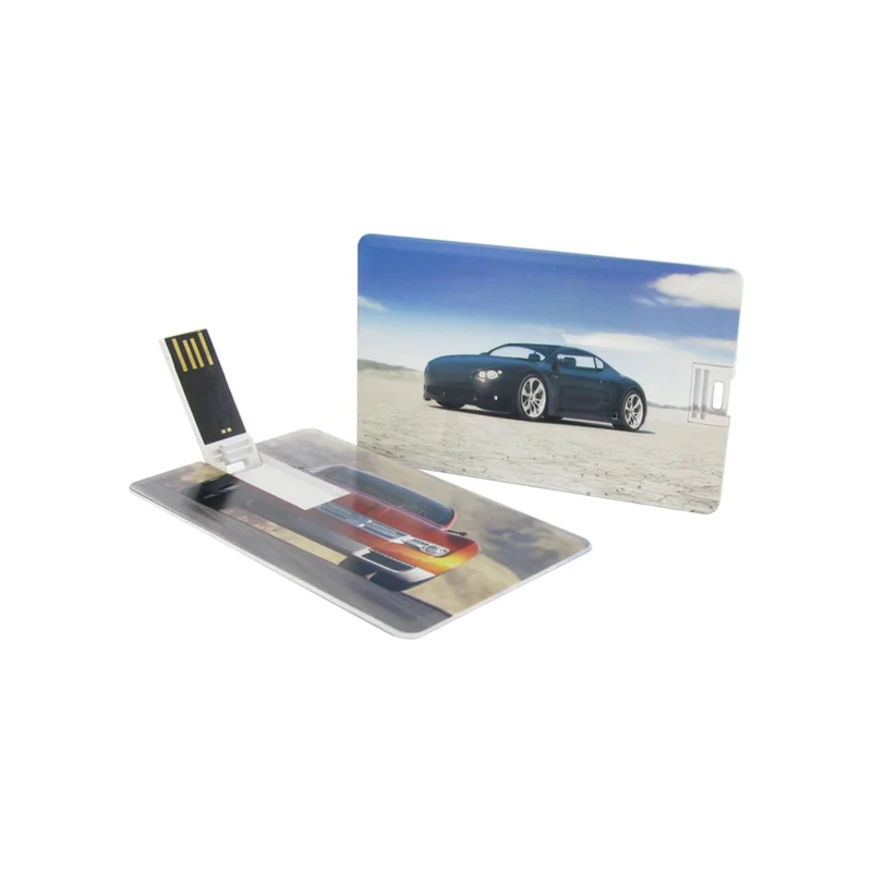 USB Flash Drive Credit Card, USB 2.0, 16 GB, no logo, white