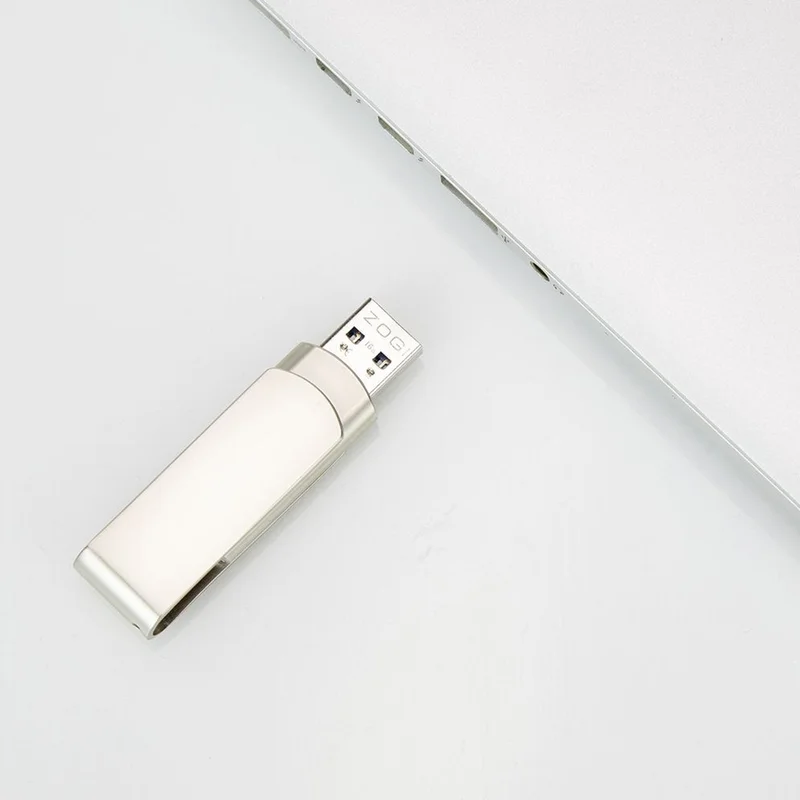 Office 1 USB флаш памет Premium, USB 2.0, 16 GB, метална, сребриста