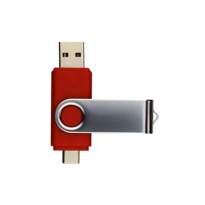 USB Flash Drive Swivel, USB 3.0, 16 GB, Type-C OTG, red