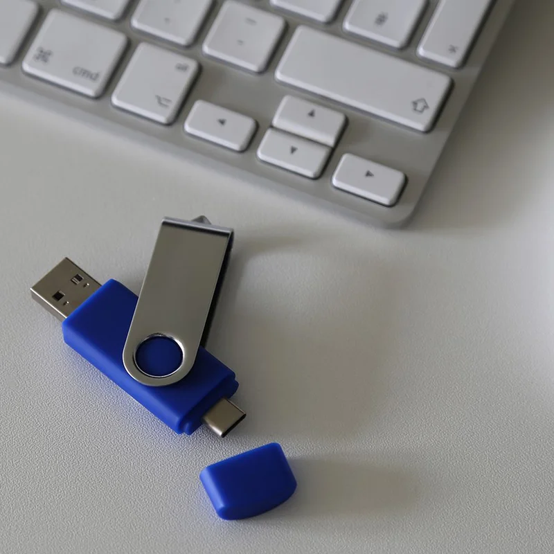 USB flash drive Swivel, USB 3.0, 16 GB, Type-C OTG, blue