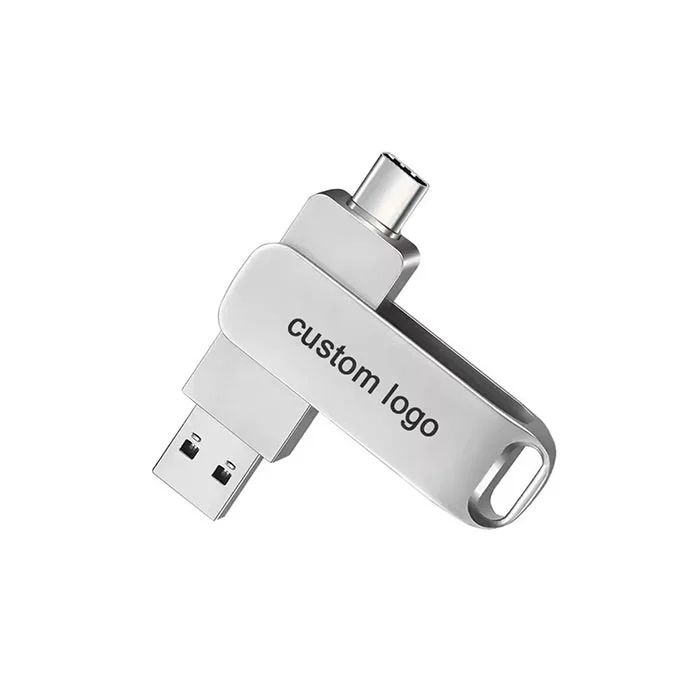 USB flash drive Premium, 32 GB, USB 2.0, USB Type A, USB Type C, silver