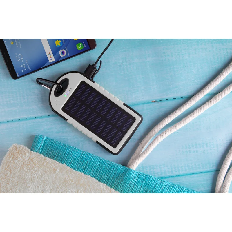 Cool Power bank Durabank Solar, 4000 mAh, white-black