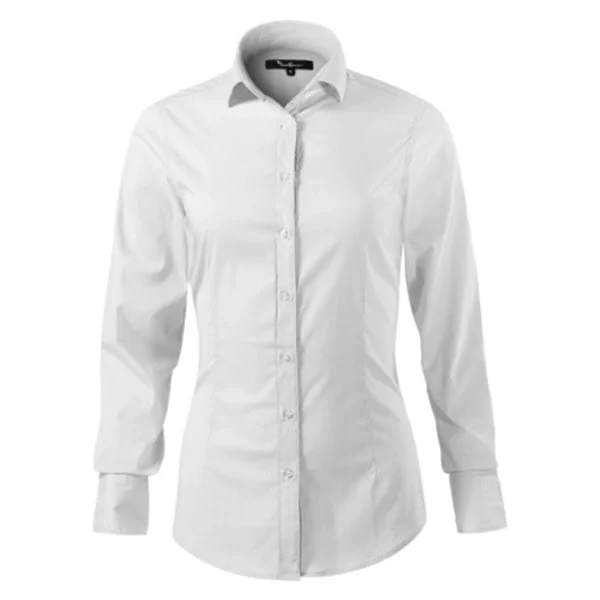 Malfini Women's Pique Dynamic 263 Long Sleeve Shirt, Size L, White