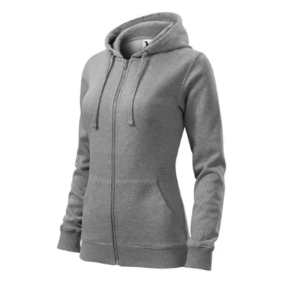 Malfini Women’s sweatshirt Zipper 411, size M, gray