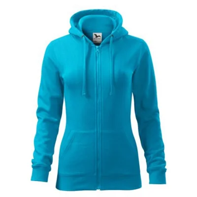 Malfini Women’s Sweatshirt Zipper 411, size S, light blue
