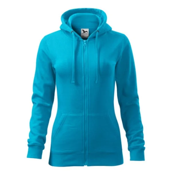 Malfini Women’s sweatshirt Zipper 411, size L, light blue