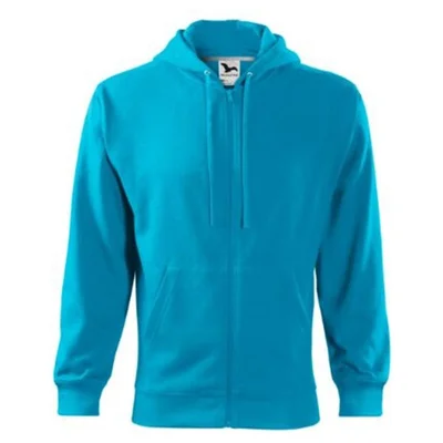 Malfini Men’s sweatshirt Zipper 410, size S, light blue