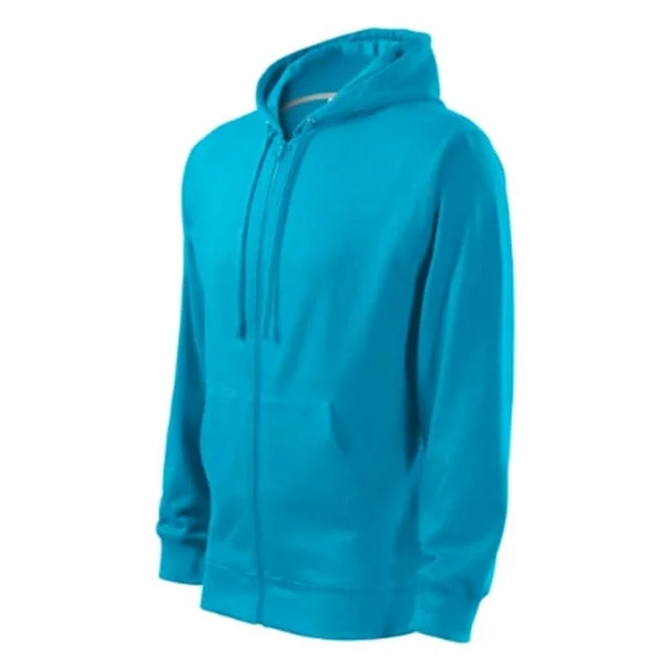 Malfini Men’s sweatshirt Zipper 410, size S, light blue