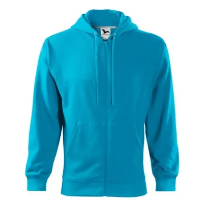 Malfini Men’s Sweatshirt Zipper 410, size M, light blue