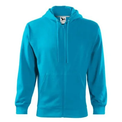 Malfini Men’s hoodie Zipper 410, size L, light blue