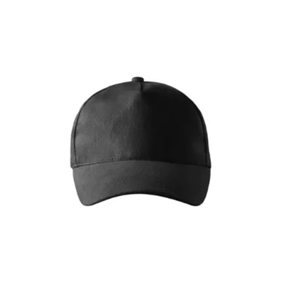 Malfini Cap 307, 5-panel, cotton, black