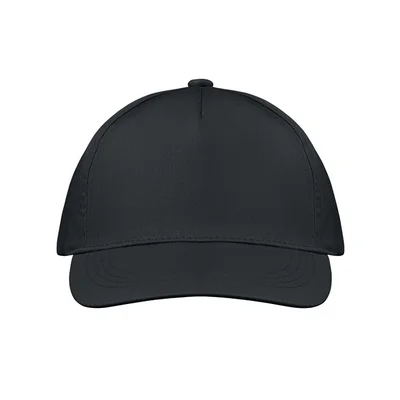 Бейзболна шапка, 5-панелна, памук, 160 g/m2, черна