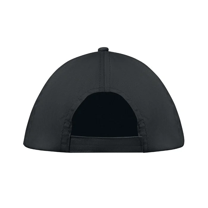 Бейзболна шапка, 5-панелна, памук, 160 g/m2, черна