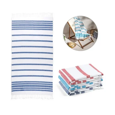 Hi!dea Beach Towel Sardenha, cotton, 90 x 170 cm, dark blue