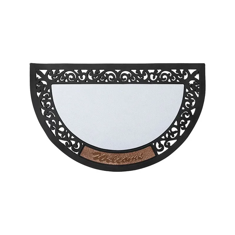 BESTSUB Semi-Circular Felt Door Mat, 80 x 50 cm