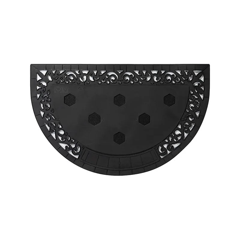BESTSUB Semi-Circular Felt Door Mat, 80 x 50 cm