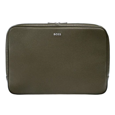 Hugo Boss Чанта за лаптоп Classic Grained, зелена