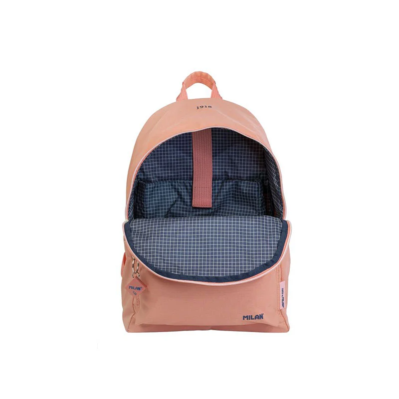 Milan Backpack 1918, with 2 zippers, 22 L, pink