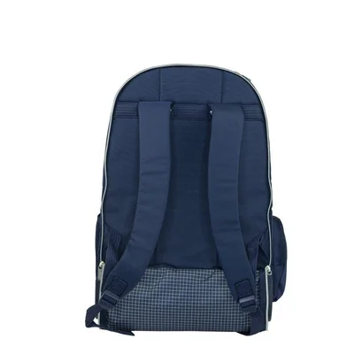 Milan Backpack 1918, with wheels, 6 zippers, 25 L, dark blue