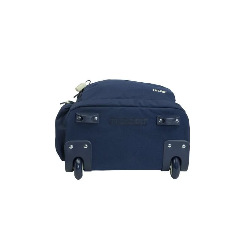 Milan Backpack 1918, with wheels, 6 zippers, 25 L, dark blue