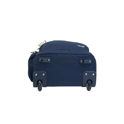 Milan Backpack 1918, with wheels, 6 zippers, 25 L, dark blue