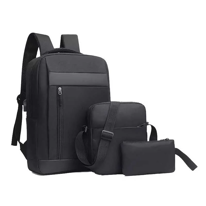 Casablanca Set backpack for laptop, bag and case, 3 in 1, polyester, black