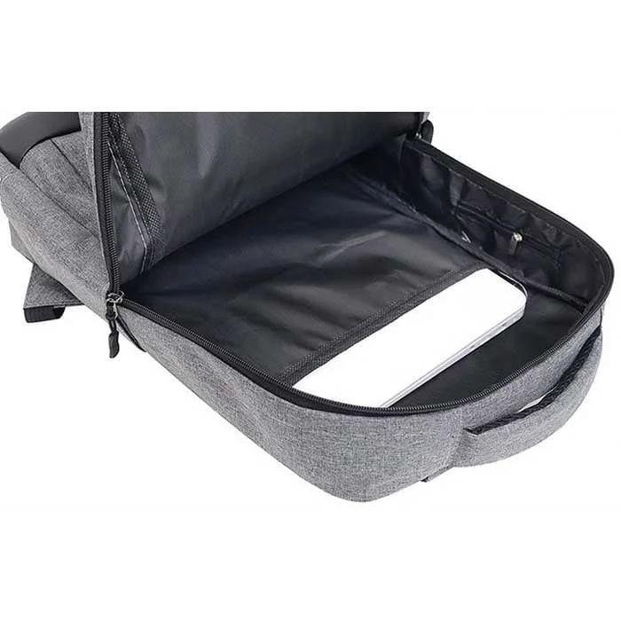 Casablanca Laptop Backpack Set, bag and pouch, 3 in 1, polyester, gray