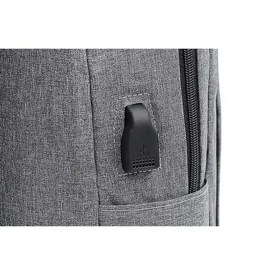 Casablanca Laptop Backpack Set, bag and pouch, 3 in 1, polyester, gray