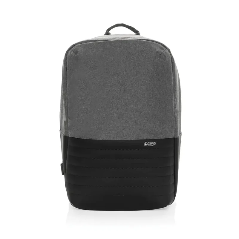 Swiss Peak Laptop backpack Anti-Theft, with RFID protection, 15.6'', grey-black
