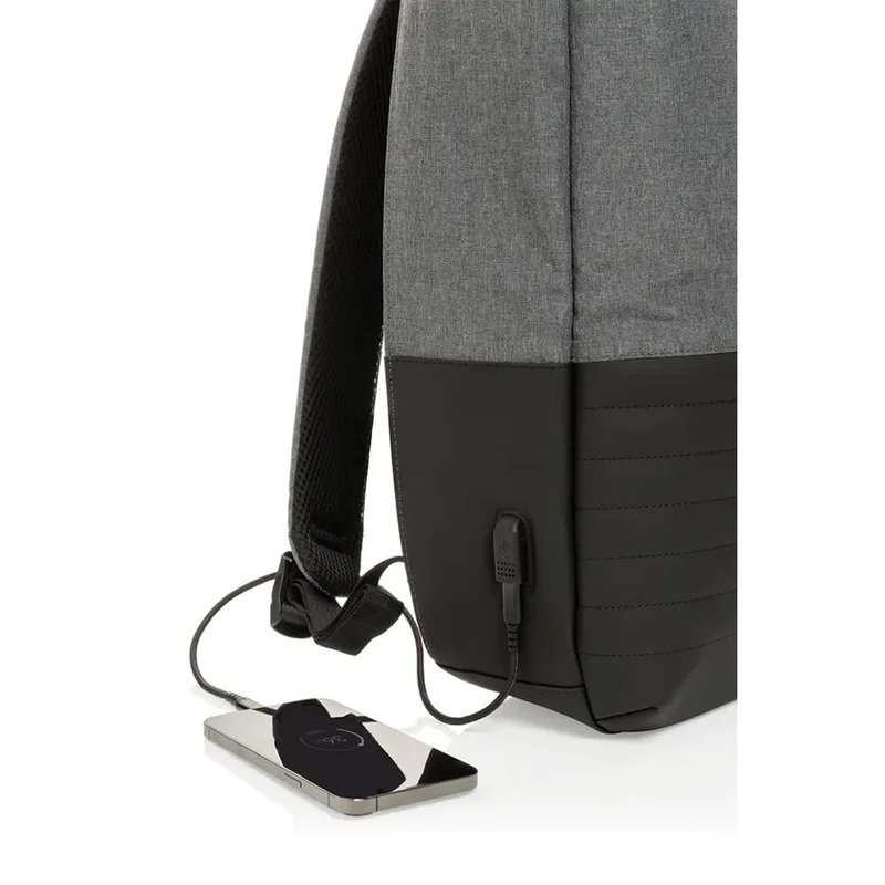 Swiss Peak Laptop backpack Anti-Theft, with RFID protection, 15.6'', grey-black
