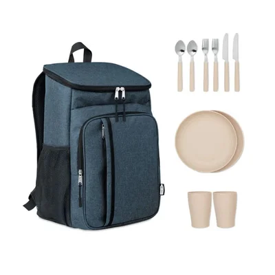 More Than Gifts Cooler backpack Montecool, picnic for two, blue