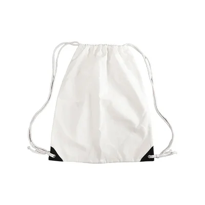 BESTSUB Drawstring Backpack, 41 x 49 cm, white