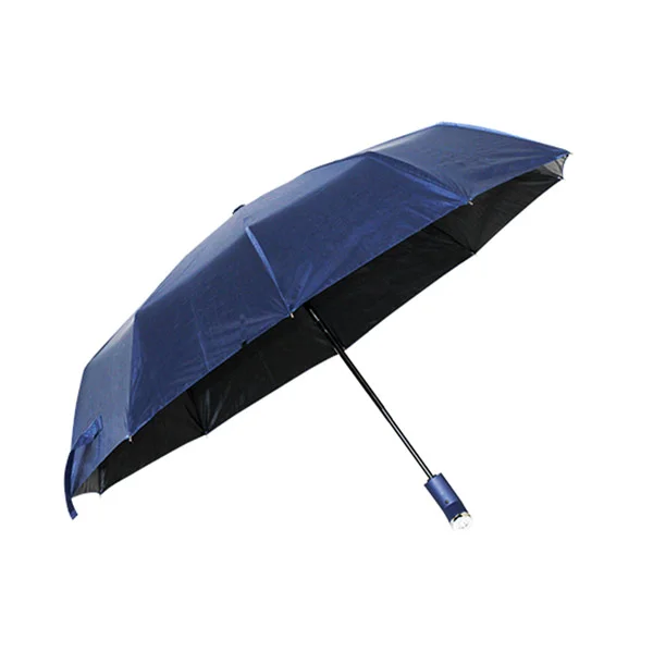 Umbrella Flashlight, automatic, diameter 102 cm, handle with flashlight, blue