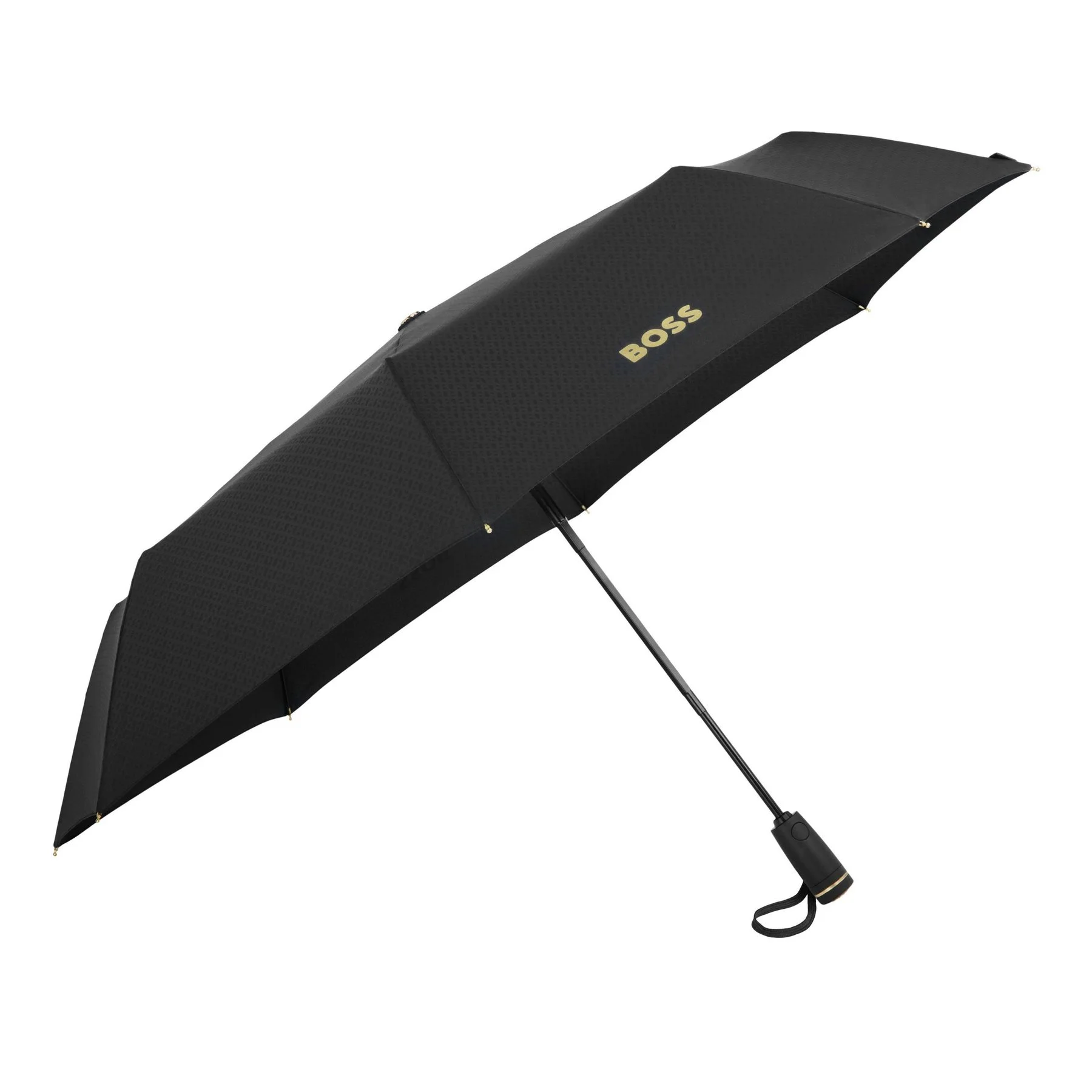 Hugo Boss Umbrella Pocket Double B, foldable, black-gold