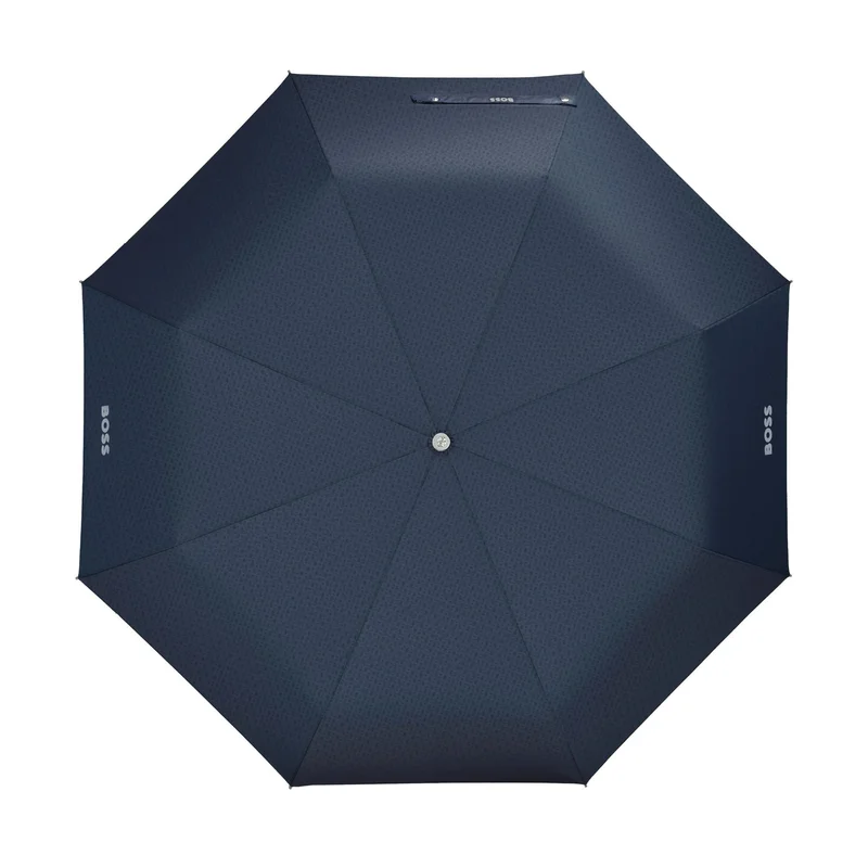 Hugo Boss Umbrella Pocket Double B, foldable, dark blue