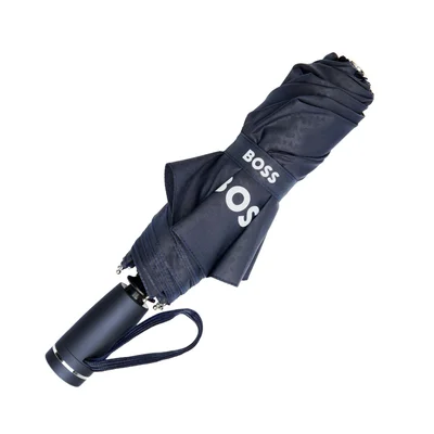 Hugo Boss Umbrella Pocket Double B, foldable, dark blue