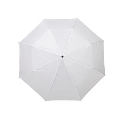 Office 1 Чадър, сгъваем, с пластмасова дръжка, 96 cm, бял