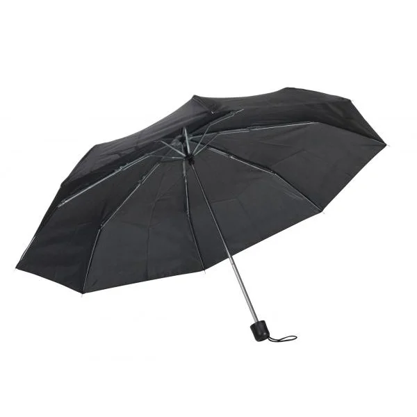 Office 1 Чадър, сгъваем, с пластмасова дръжка, 96 cm, черен