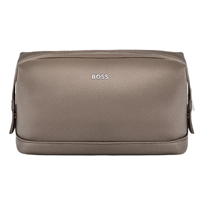 Hugo Boss Wash bag Classic Grained, brown