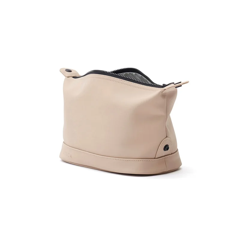 Toiletry bag Vinga Baltimore, cosmetic, nubuck PU, beige