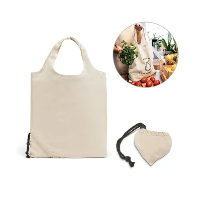 Hi!dea Bag Orleans, foldable, cotton, 37 x 40 cm, natural