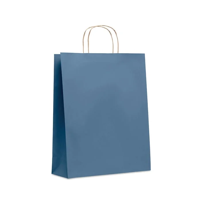 More Than Gifts Paper Bag Paper Tone, size L, 32 x 12 x 40 cm, blue