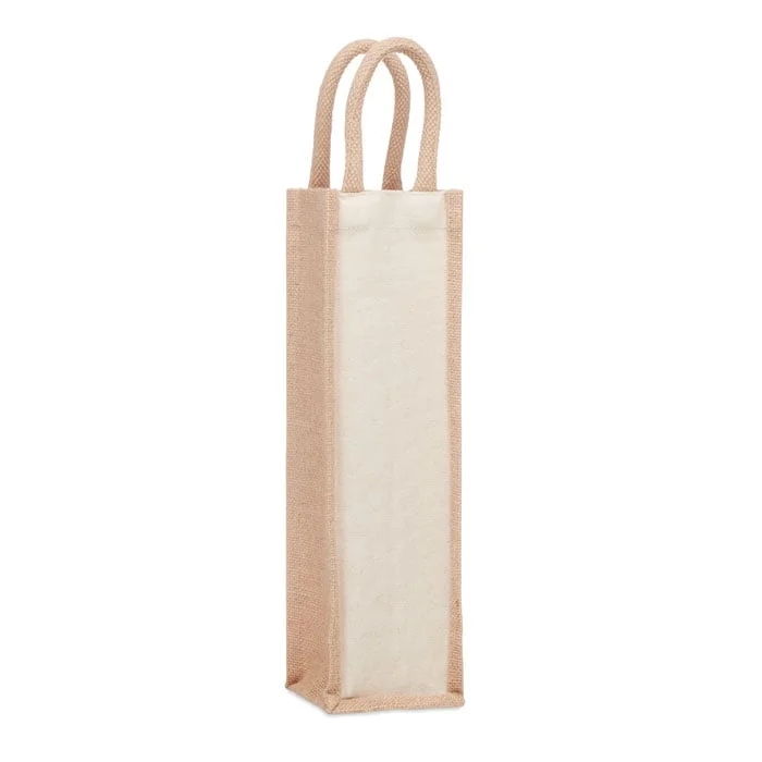 Wine bag Campo di Vino, 11 x 10 x 35 cm, beige