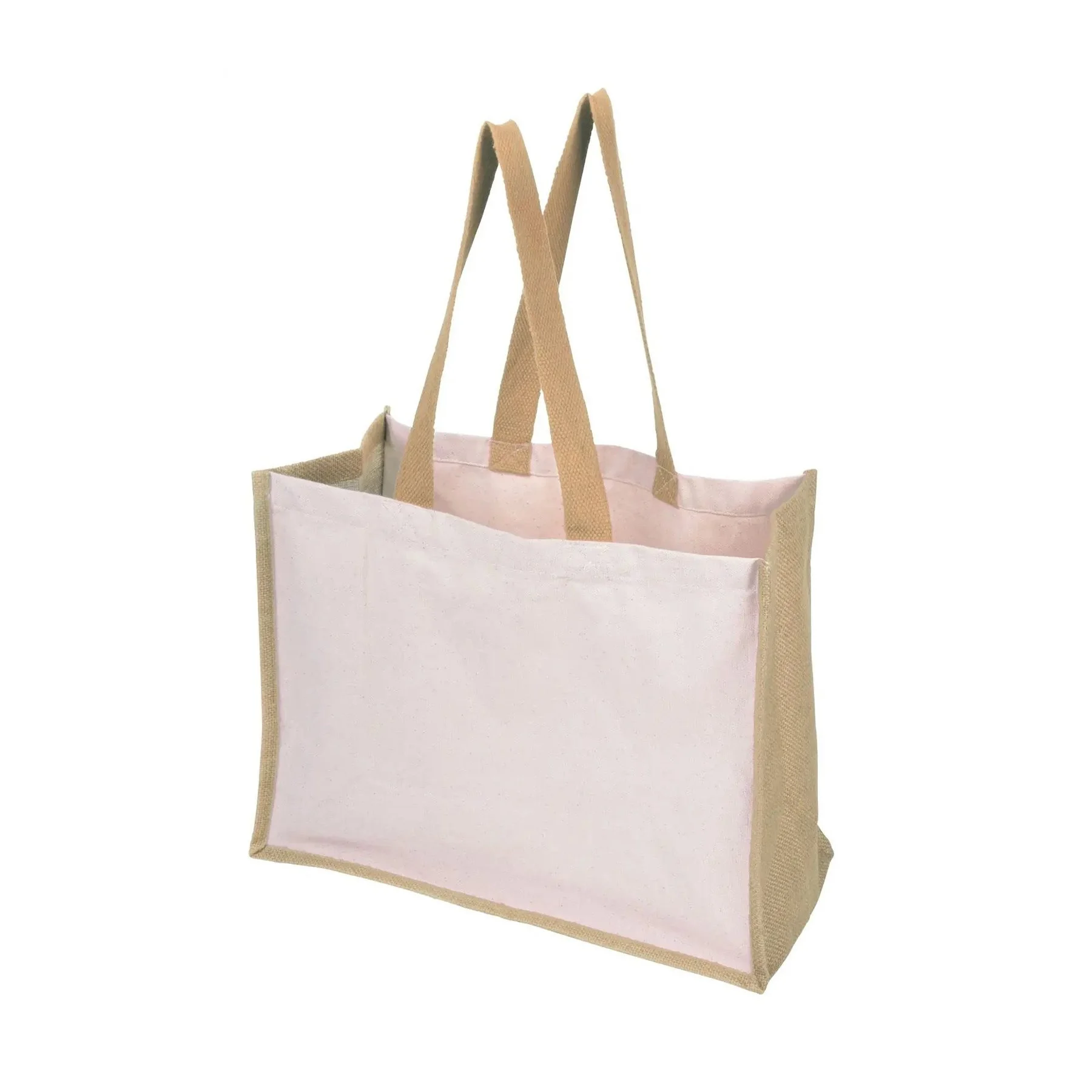 TOPS Tote Bag Future, cotton and jute, 42 x 19 x 33 cm, beige