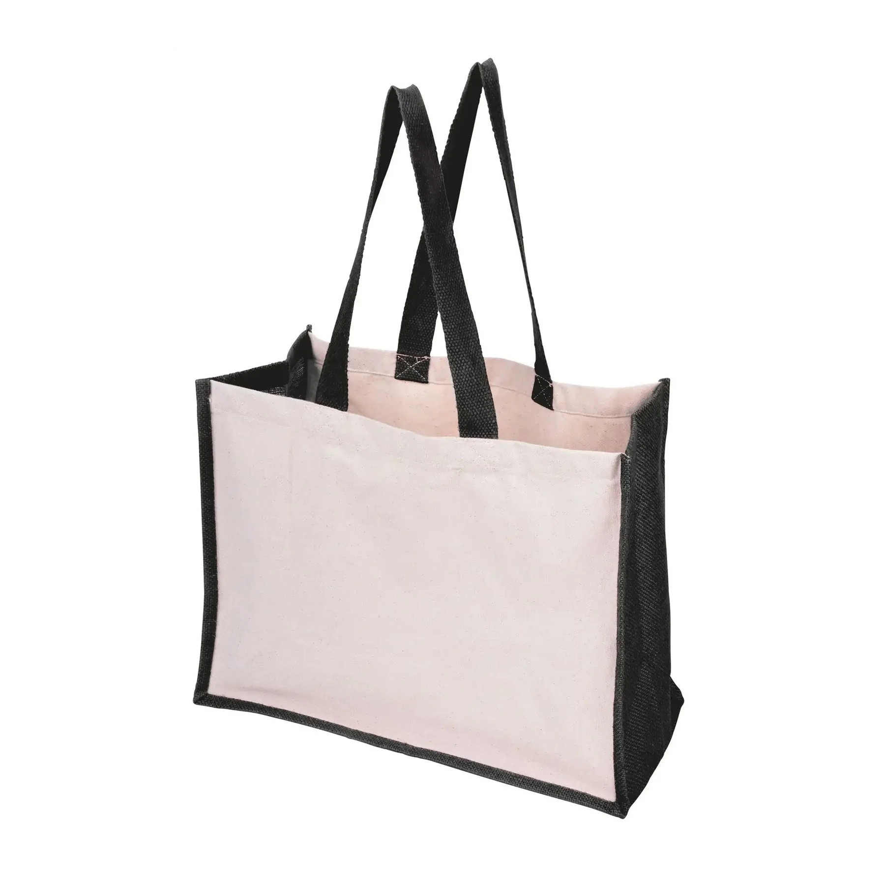 TOPS Tote Future, cotton and jute, 42 x 19 x 33 cm, black
