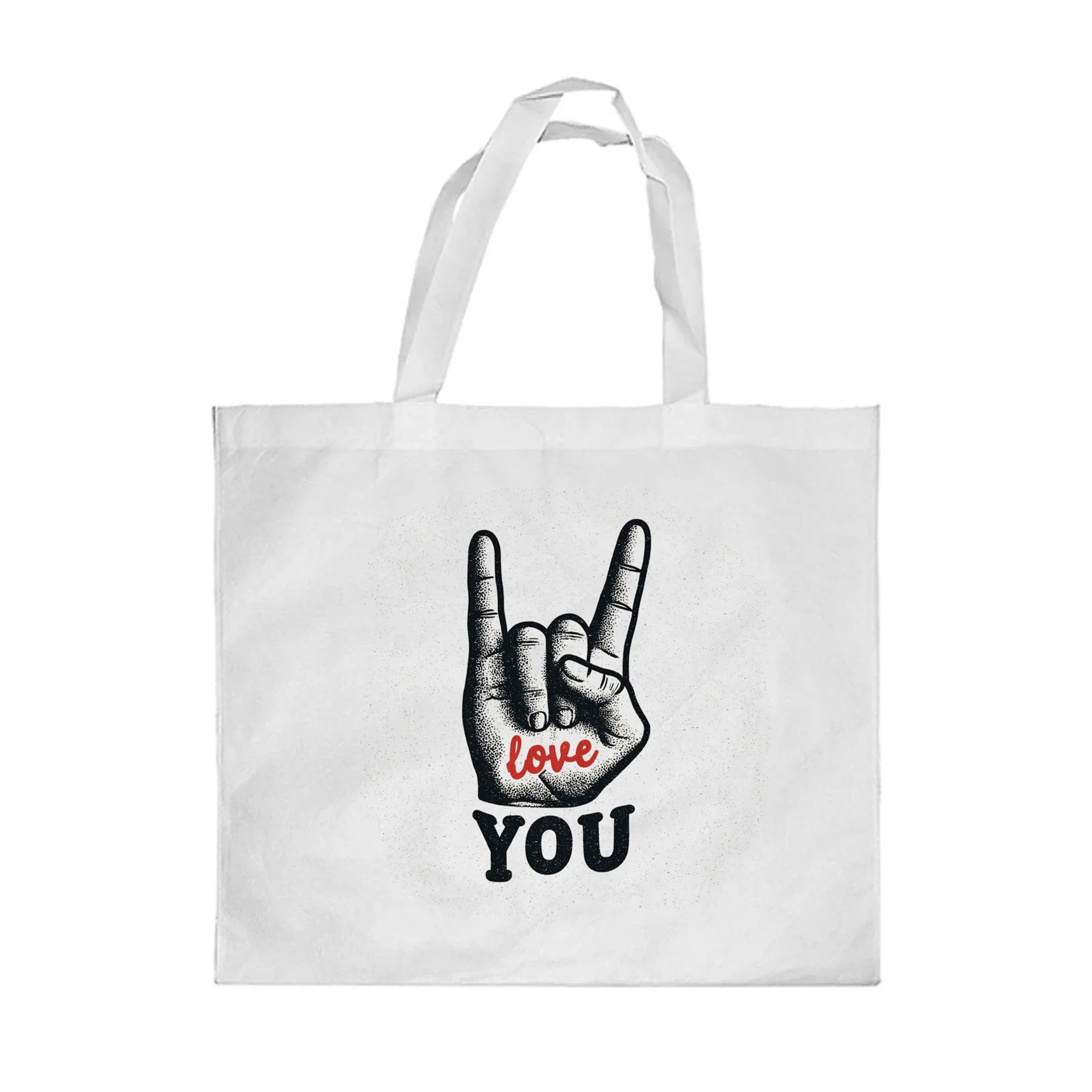 Gift&Go Торбичка Emotion - Хеви метъл, полиестерна, 38 х 39 cm, бяла