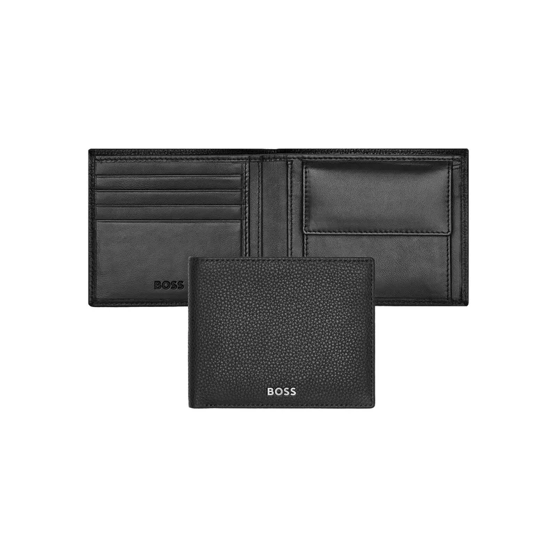 Hugo Boss Wallet Classic Grained, coin compartment, black