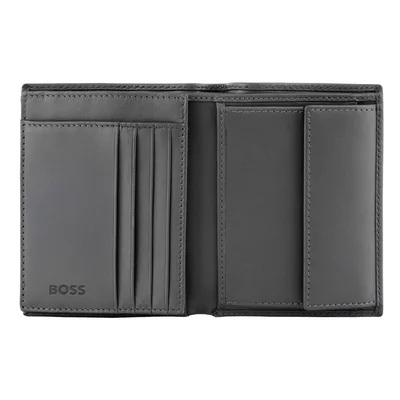 Hugo Boss Wallet Saffiano, with flap and coin pocket, grey