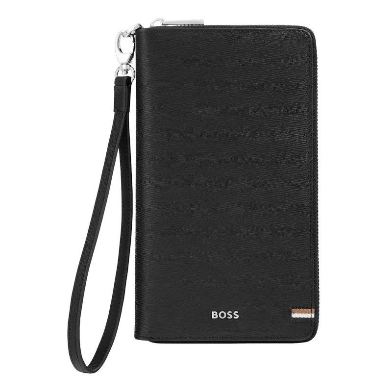 Hugo Boss Портфейл за пътуване Iconic, черен