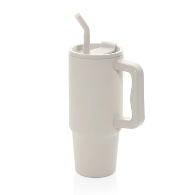Thermal mug Embrace, metal, with lid, 900 ml, beige